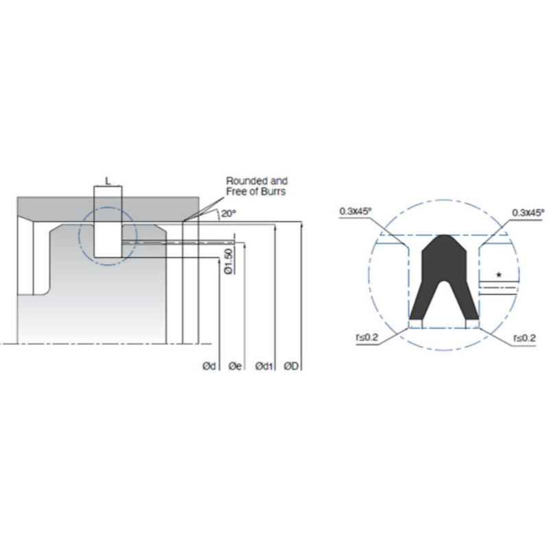 Sécurité des joints de piston pneumatiques Types à faible friction pour cylindre à double action