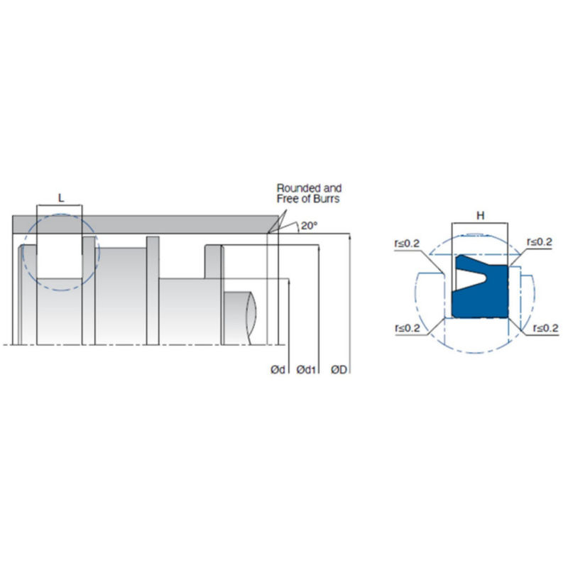 KL69F Sceaux à piston pneumatiques à action unique