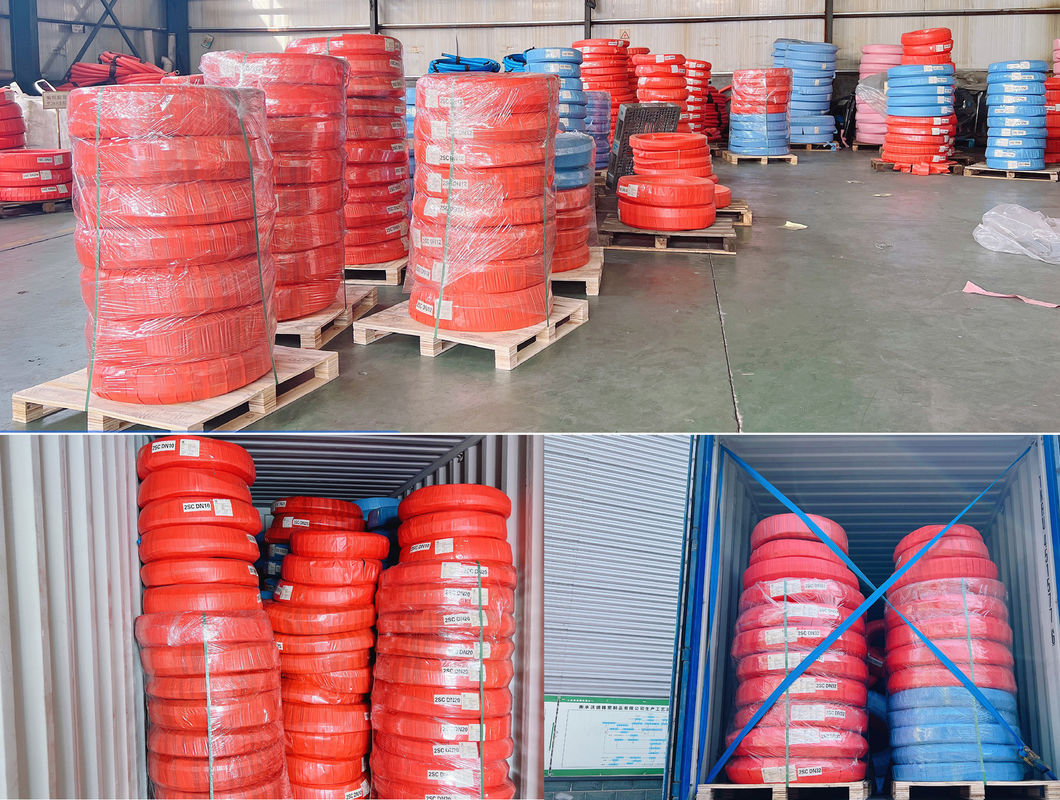 tuyau de retour d'huile en caoutchouc polyvalent flexible R3 R6 tuyau hydraulique tressé en fibres