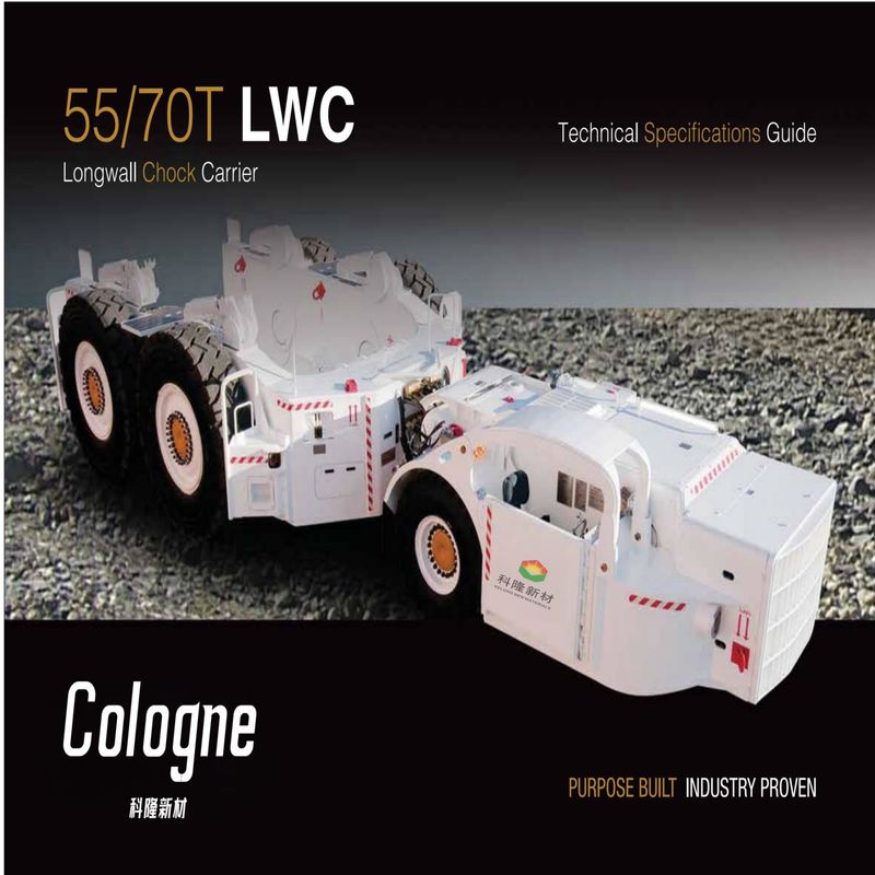 55/70T LWC Longwall Chock Carrier 10 Km/Hr 20 Km/Hr Pour les opérations souterraines dans les mines de charbon