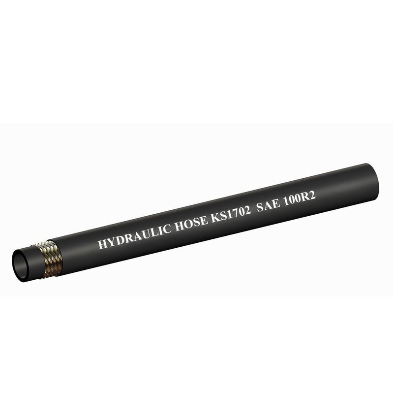 Le tuyau en caoutchouc renforcé de tubes en caoutchouc flexible est conforme aux normes SAE 100R2 et EN 853 2SN