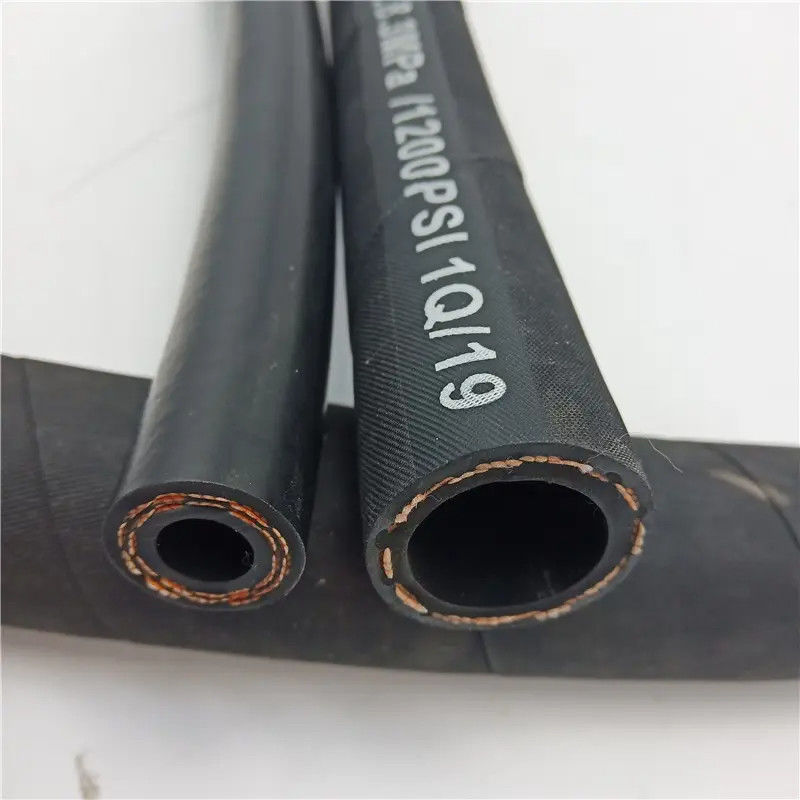 tuyau de retour d'huile en caoutchouc polyvalent flexible R3 R6 tuyau hydraulique tressé en fibres