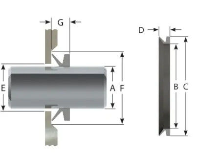 V type NBR FKM caoutchouc V anneau VS VA joints d'étanchéité de pompe à eau