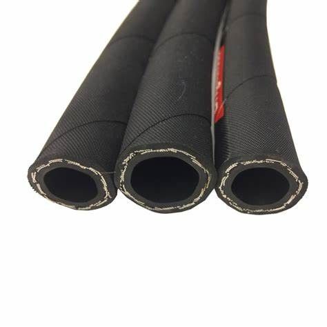 Pipe de caoutchouc tressée par fil d'acier flexible DIN EN853 1SN pour huile hydraulique biodégradable